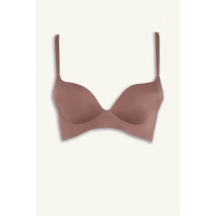 Defacto G1692AXBN307 Kahve Kaplı Pedli Balenli Tişört Bra