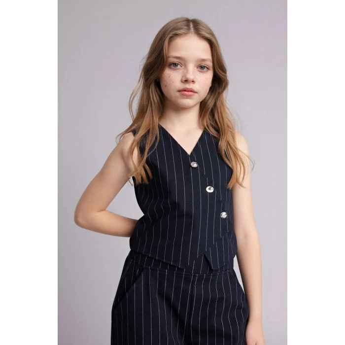 Defacto G7607A8NV235 Lacivert 2li Takım Kız Çocuk