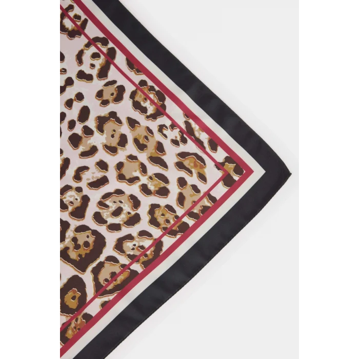 Defacto E6176AXBN45 Kahve Kadın Desenli Saten Fular