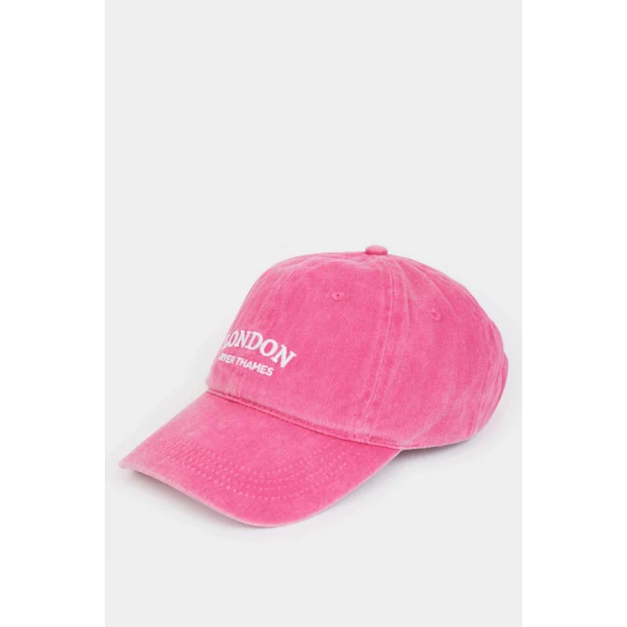 Defacto B7200AXPN1 Pembe Kadın Nakış Jean Cap Şapka