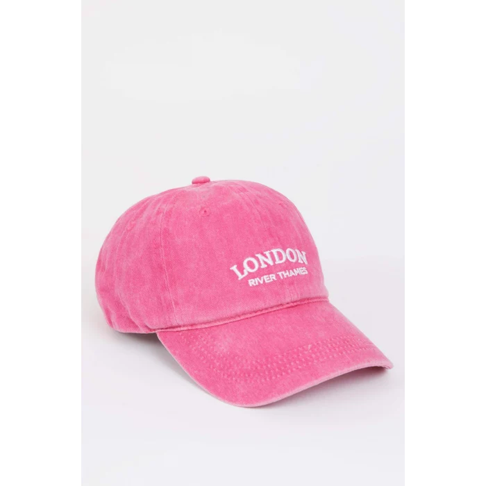 Defacto B7200AXPN1 Pembe Kadın Nakış Jean Cap Şapka