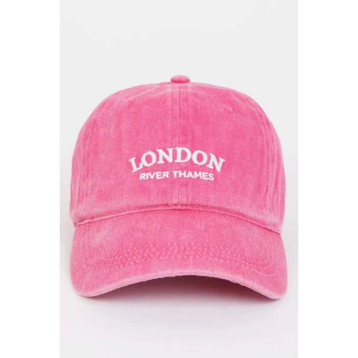 Defacto B7200AXPN1 Pembe Kadın Nakış Jean Cap Şapka