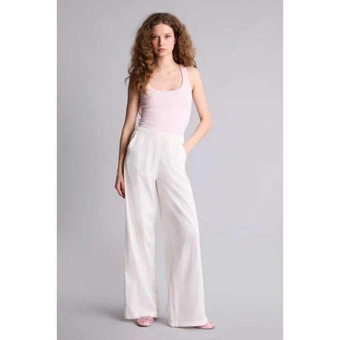 Defacto F7818AXPN74 Pembe Fıtted U Yaka Fitilli Kaşkorse Atlet