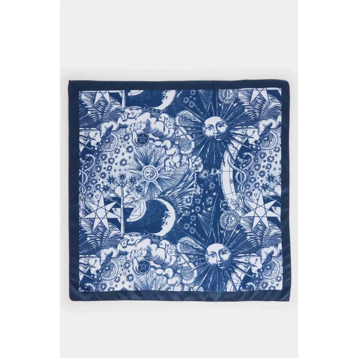 Defacto C2653AXBE106 Mavi Kadın Desenli Fular