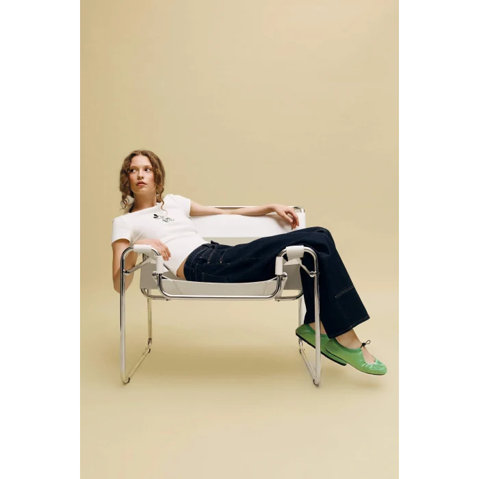 Defacto G9575AXWT32 Beyaz Dısney Mıckey & Mınnıe Fıtted Nakışlı Tişört