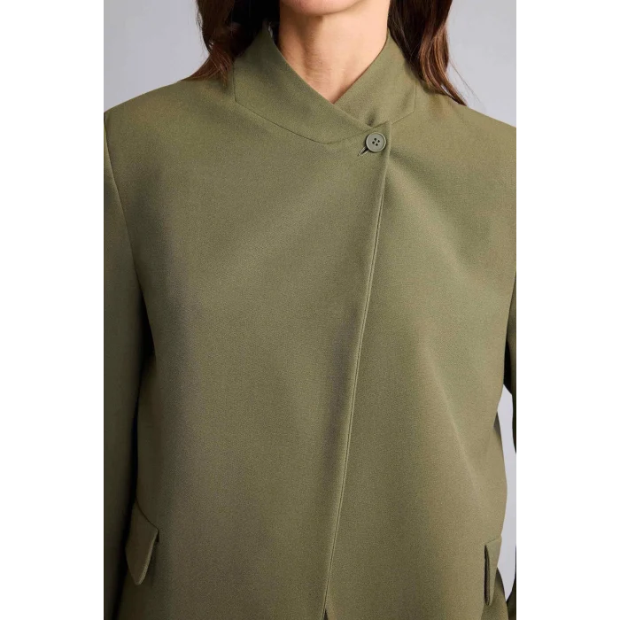 Defacto H1118AXKH348 Haki Oversıze Hakim Yaka Blazer Ceket