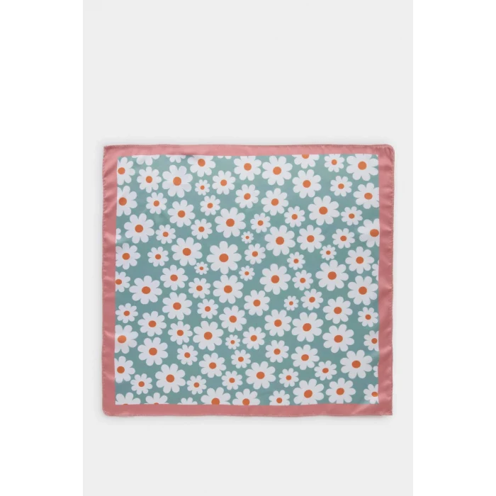 Defacto A0822AXTR311 Turkuaz Kadın Çiçekli Fular