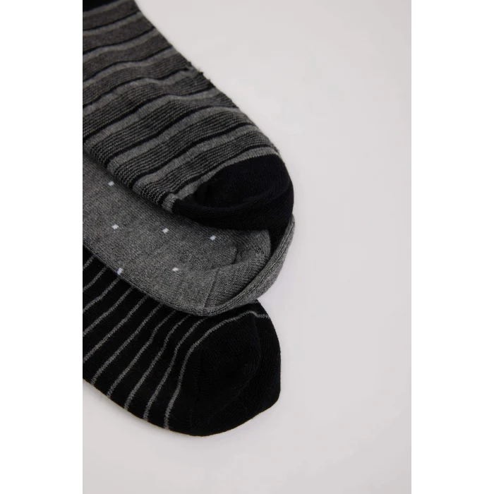 Defacto C6742AXKR1 Çok Renkli Erkek Dikişsiz 3lü Bambu Patik Çorap