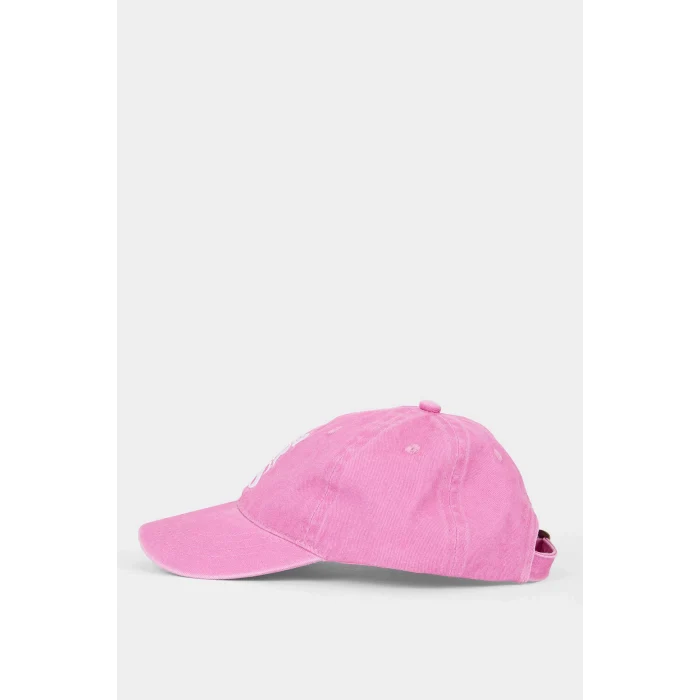 Defacto G0835A8PN114 Pembe Nakışlı Pamuklu Cap Şapka Kız Çocuk