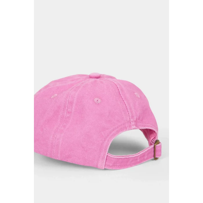 Defacto G0835A8PN114 Pembe Nakışlı Pamuklu Cap Şapka Kız Çocuk