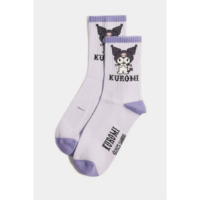 Defacto G1931A8KR1 Çok Renkli Hello Kitty  3lü Pamuklu Uzun Çorap Kız Çocuk