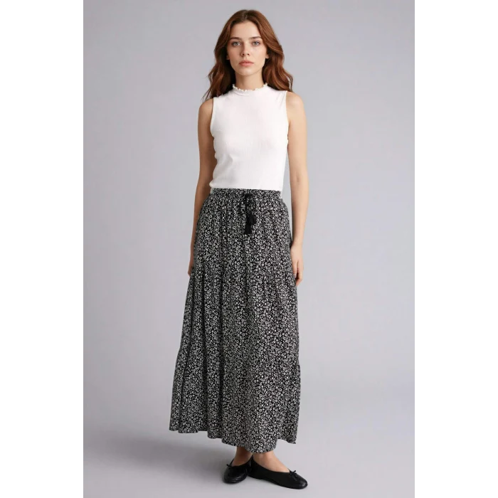 Defacto G0050AXER105 Ekru Slım Fıt Yarım Balıkçı Yaka Fitilli Kaşkorse Tunik