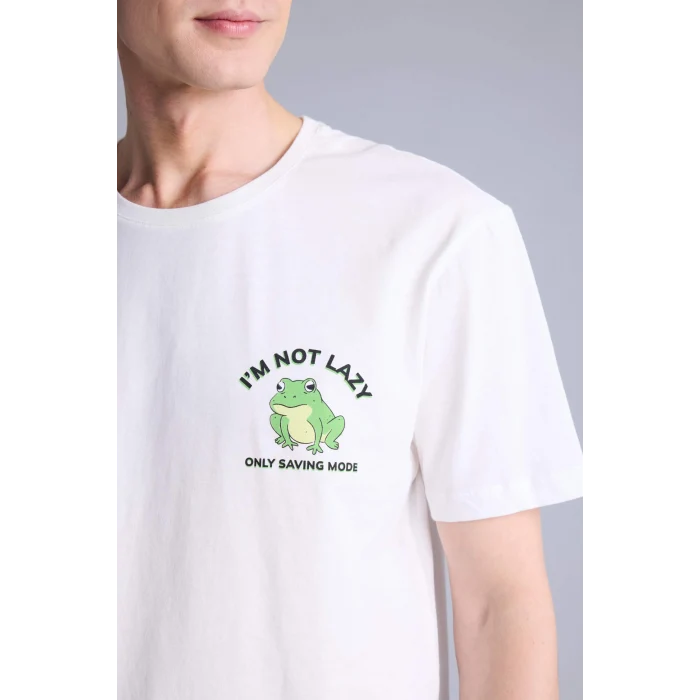 Defacto H0580AXIN101 İndigo Regular Fıt Hayvan Baskılı Kısa Kollu 2li Takım