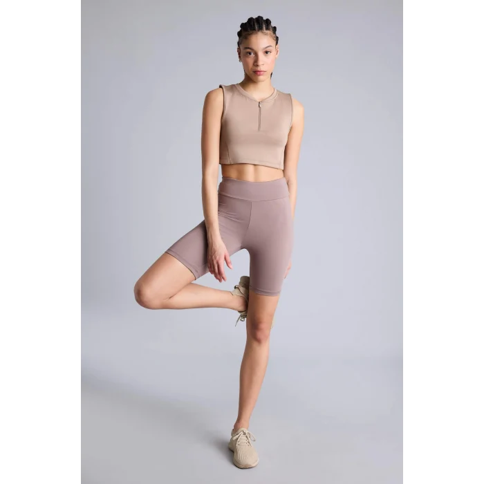 Defacto Z6741AZBN532 Kahve Bıker Beli Saran Sporcu Tayt