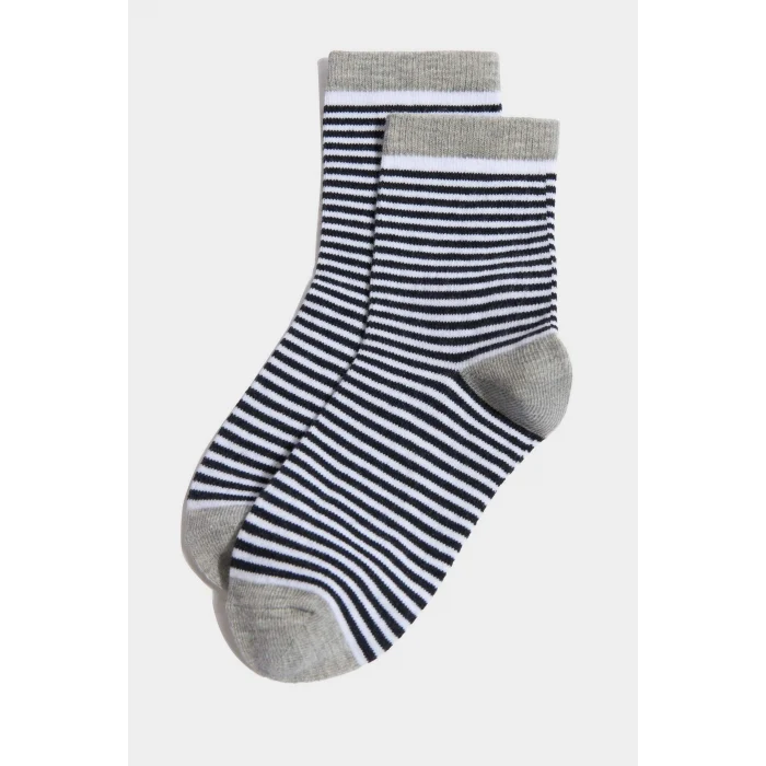 Defacto G2034A8KR1 Çok Renkli Çizgili 5li Pamuklu Uzun Çorap Erkek Çocuk