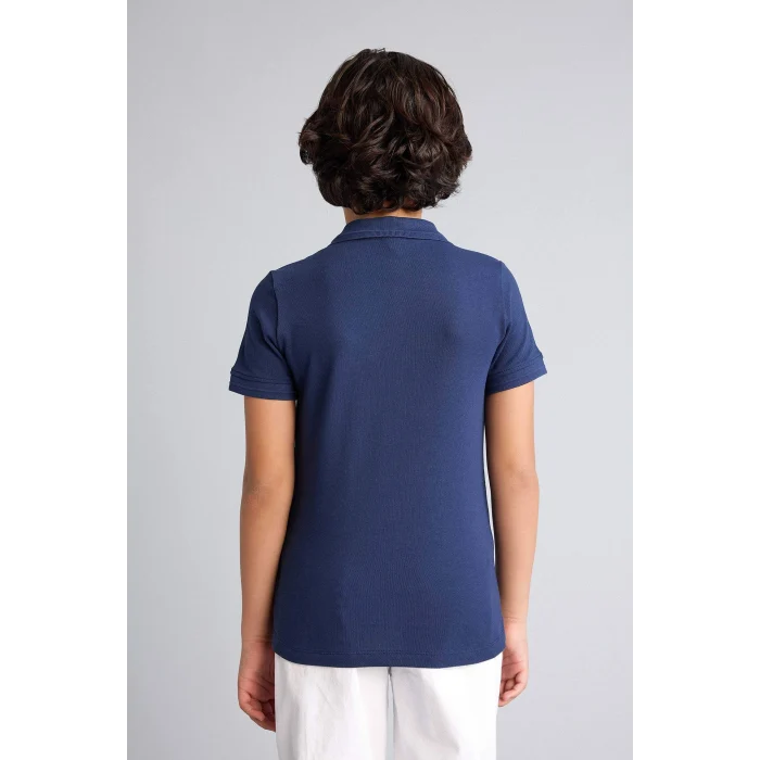 Defacto K1689A6NV31 Lacivert Basıc Pike Polo Tişört Erkek Çocuk