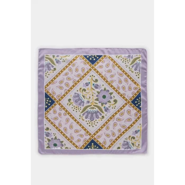 Defacto H1627AXPR46 Mor Kadın Desenli Saten Fular