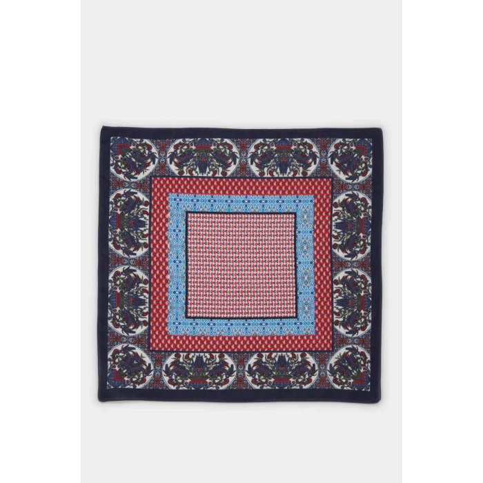 Defacto A0847AXBE230 Mavi Kadın Desenli Pamuklu Bandana