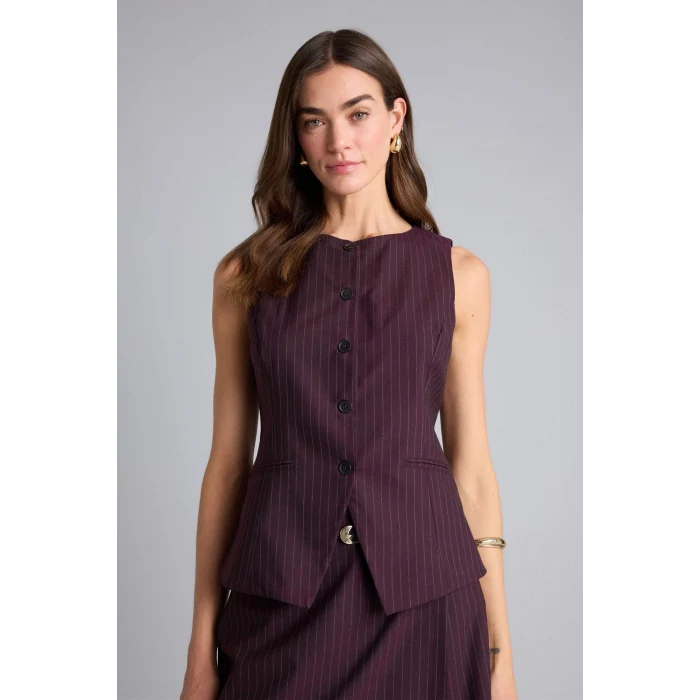 Defacto F8180AXBR455 Bordo Fıtted Bisiklet Yaka Yelek