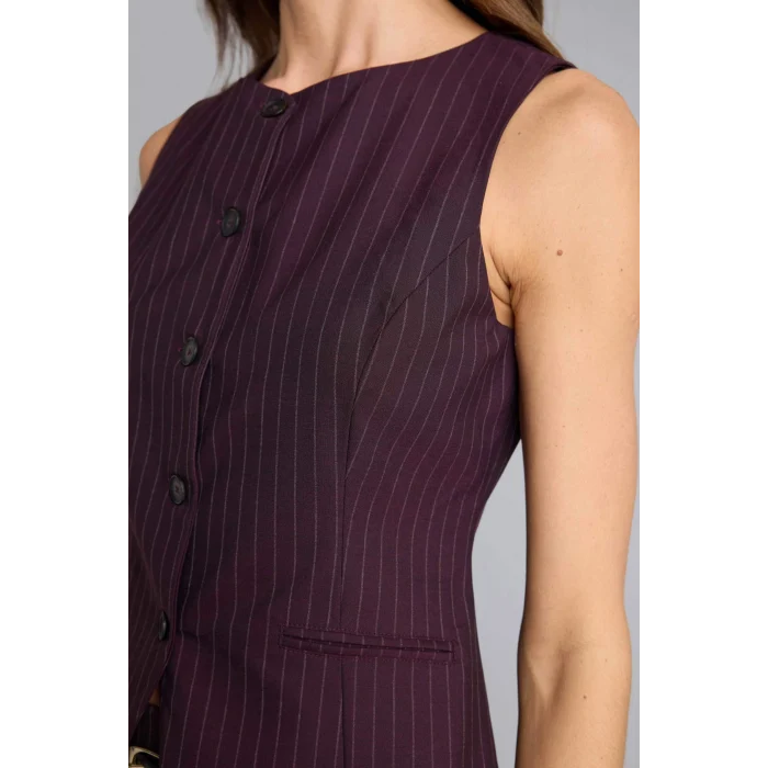 Defacto F8180AXBR455 Bordo Fıtted Bisiklet Yaka Yelek