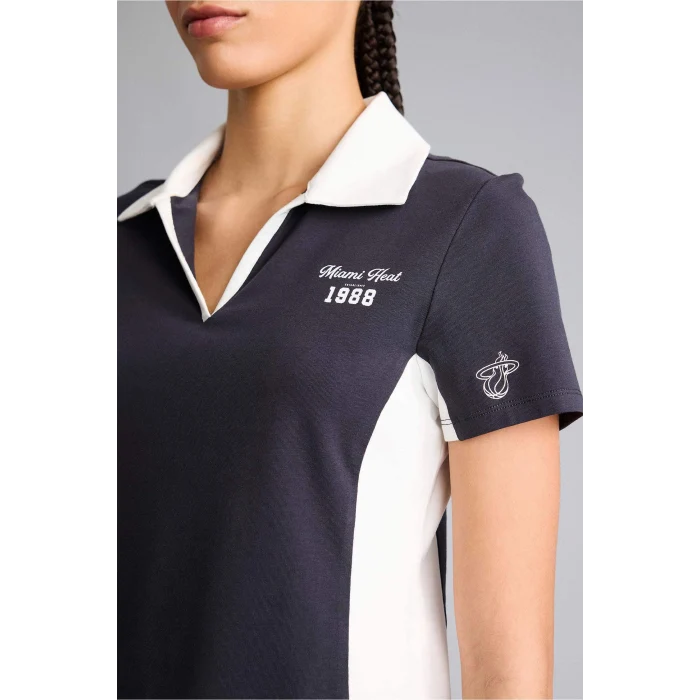 Defacto G0686AXAR214 Antrasit NBA Mıamı Heat Slım Fıt Polo Yaka Kısa Kollu Polo Tişört