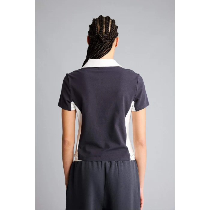 Defacto G0686AXAR214 Antrasit NBA Mıamı Heat Slım Fıt Polo Yaka Kısa Kollu Polo Tişört