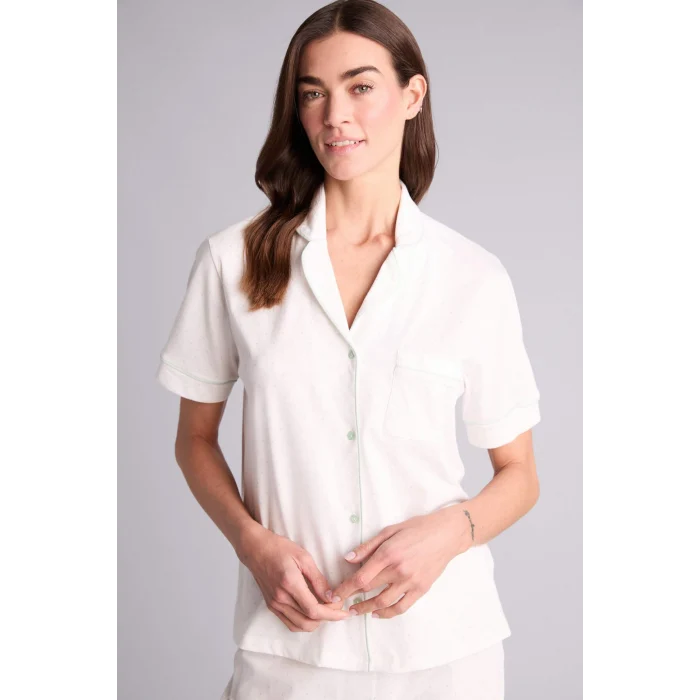 Defacto H1700AXER98 Ekru Pijama Takımı Üst Alt