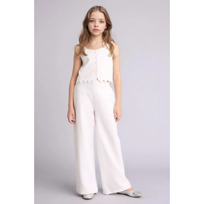 Defacto G7694A8WT34 Beyaz 2li Takım Kız Çocuk