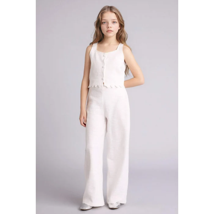 Defacto G7694A8WT34 Beyaz 2li Takım Kız Çocuk