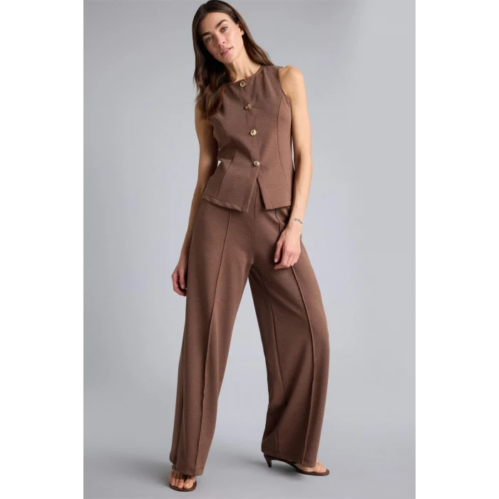 Defacto H5403AXBN271 Kahve Wıde Leg Pantolon