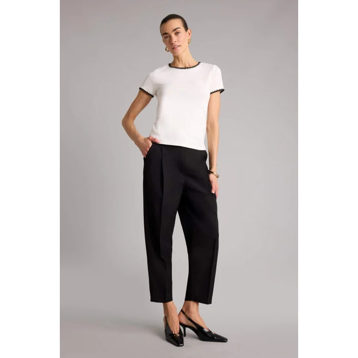 Defacto H1923AXBK81 Siyah Straıght Fıt Fermuarlı Normal Bel Modal Pantolon