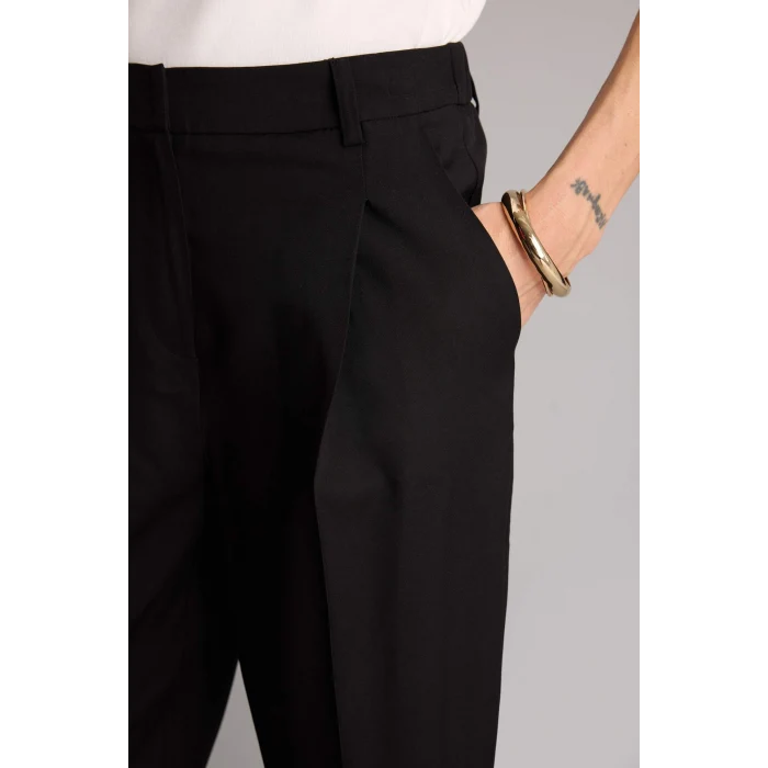 Defacto H1923AXBK81 Siyah Straıght Fıt Fermuarlı Normal Bel Modal Pantolon