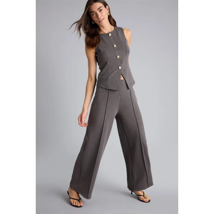 Defacto H5403AXGR311 Gri Wıde Leg Pantolon