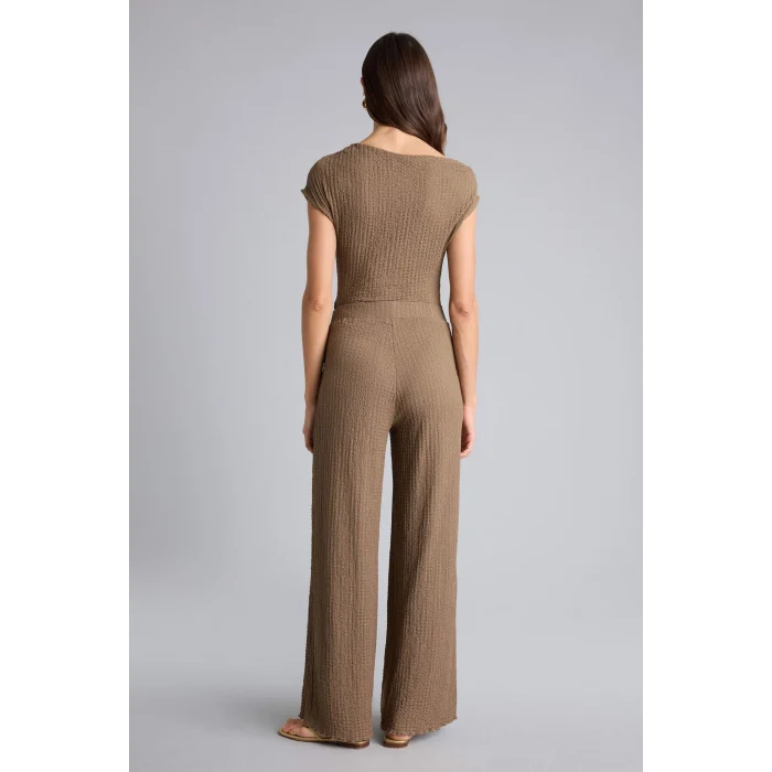 Defacto D3570AXBN229 Kahve Wıde Leg Bürümcük Pantolon