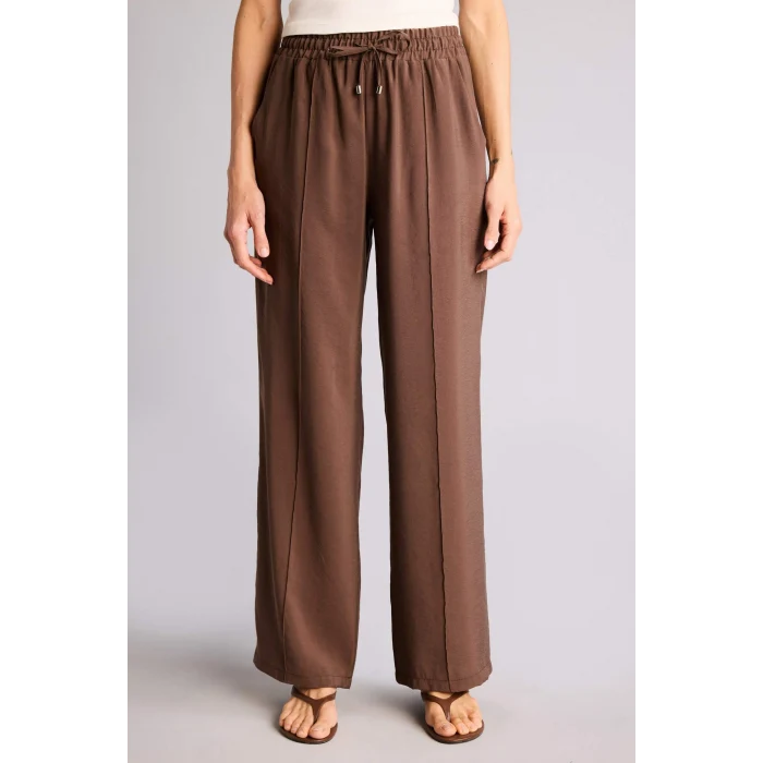 Defacto E8235AXBN151 Kahve Wıde Leg Yüksek Bel Modal Pantolon
