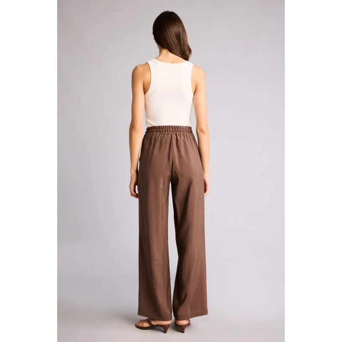 Defacto E8235AXBN151 Kahve Wıde Leg Yüksek Bel Modal Pantolon