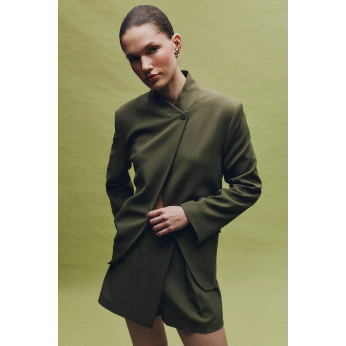 Defacto H2199AXKH462 Haki Normal Bel Şort Etek