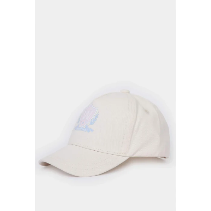 Defacto B7585A8BG122 Bej Pamuklu Cap Şapka Kız Çocuk
