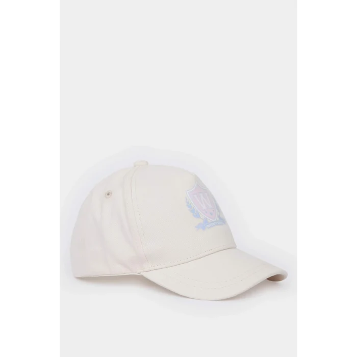 Defacto B7585A8BG122 Bej Pamuklu Cap Şapka Kız Çocuk
