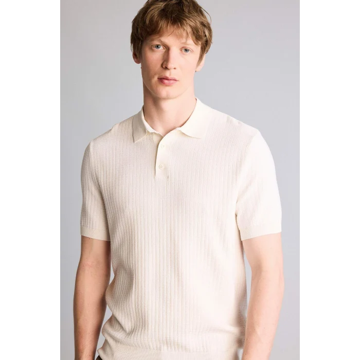 Defacto G3248AXER100 Ekru Kısa Kollu Polo Tişört