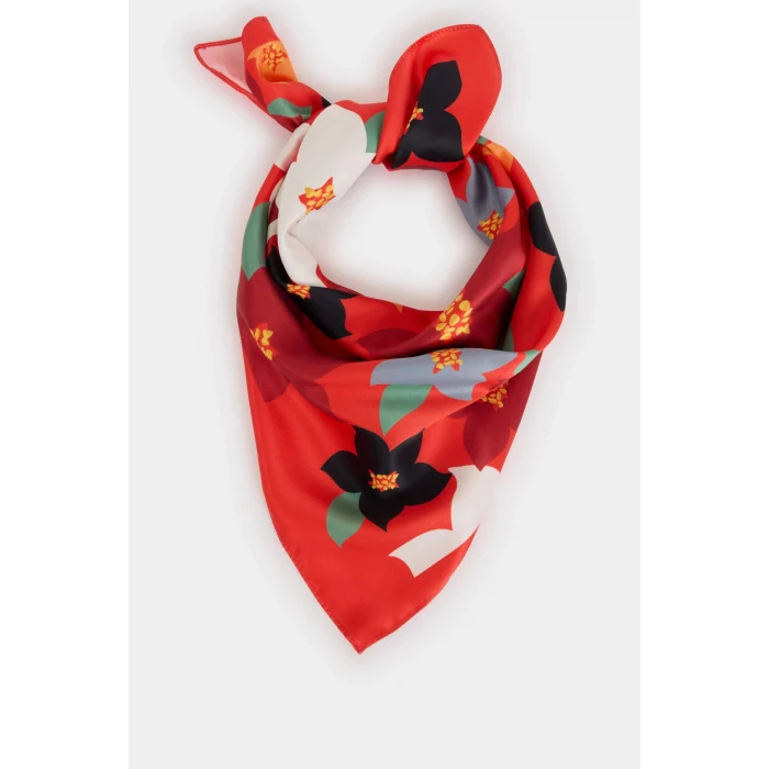 Defacto A0859AXRD118 Kırmızı Kadın Çiçekli Fular