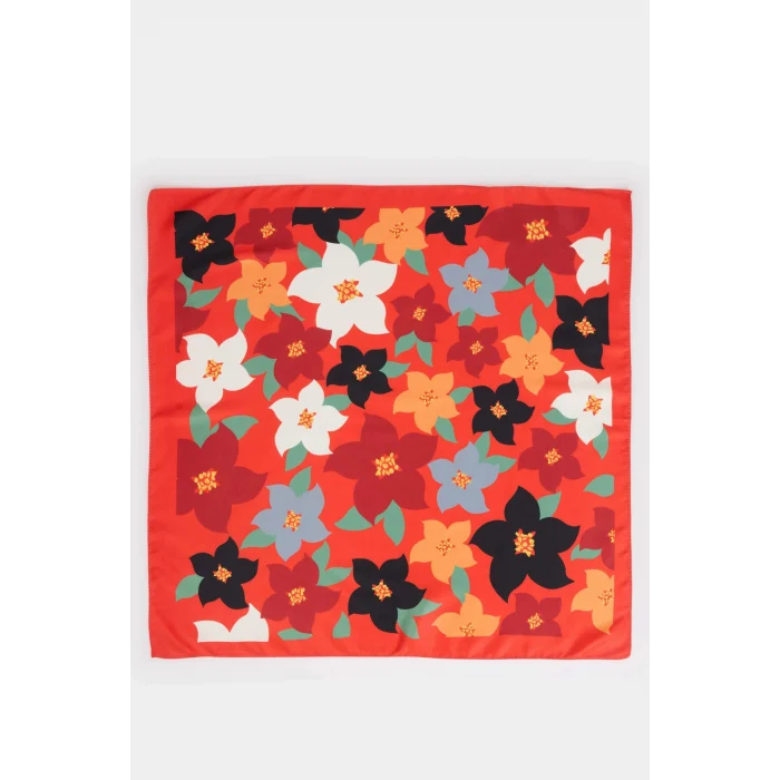 Defacto A0859AXRD118 Kırmızı Kadın Çiçekli Fular