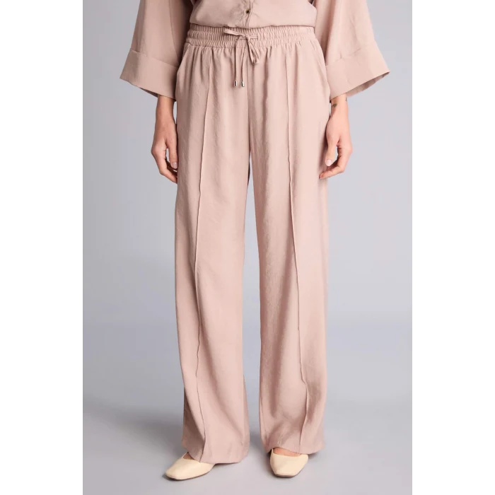 Defacto E8235AXBG176 Bej Wıde Leg Yüksek Bel Modal Pantolon