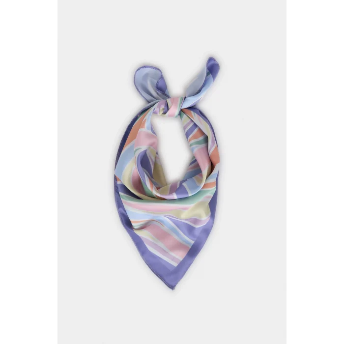 Defacto C2598AXPR46 Mor Kadın Desenli Fular