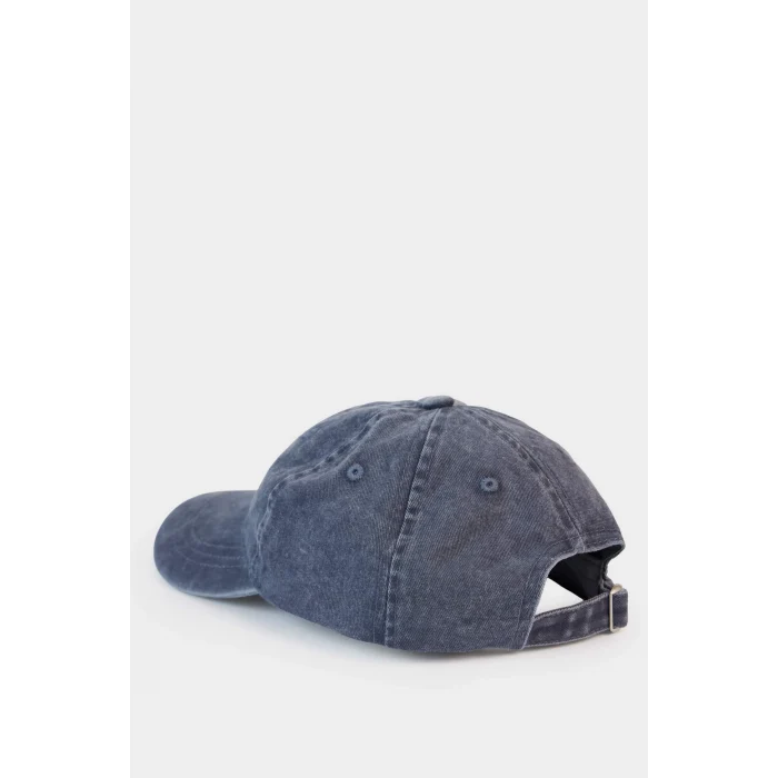 Defacto G0839A8BE303 Mavi Nakışlı Pamuklu Denim Cap Şapka Erkek Çocuk