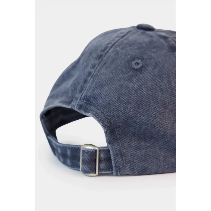 Defacto G0839A8BE303 Mavi Nakışlı Pamuklu Denim Cap Şapka Erkek Çocuk