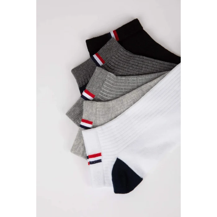 Defacto C3451AXKR1 Coral Erkek 5li Pamuklu Patik Çorap