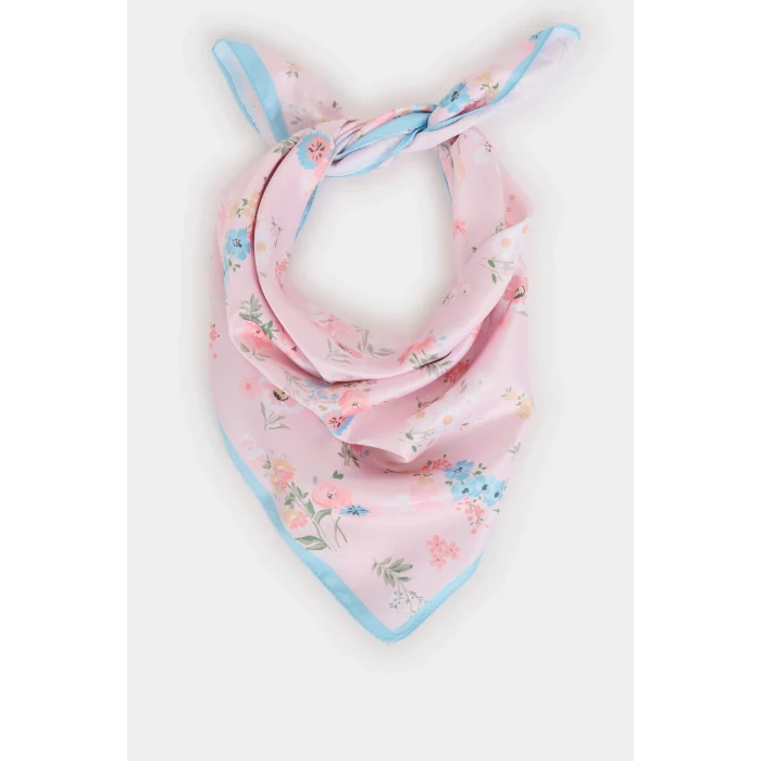 Defacto A0843AXPN1 Pembe Kadın Çiçekli Dokuma Fular