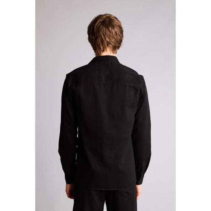 Defacto H1360AXBK81 Siyah Premium Twill Gömlek