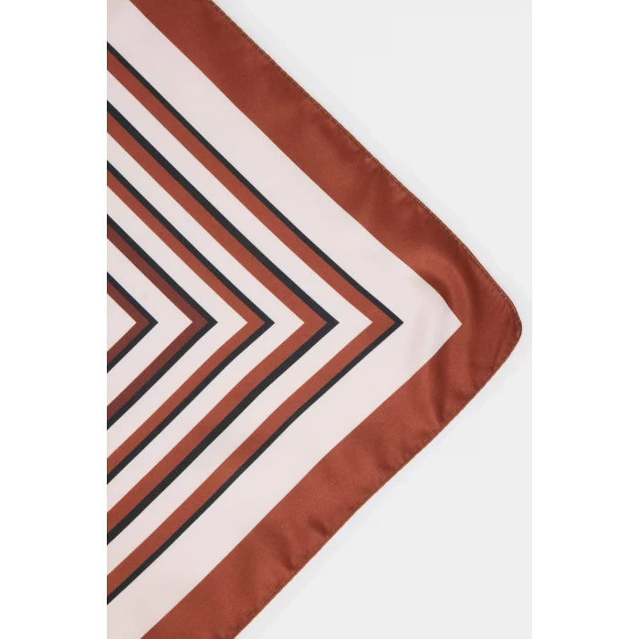 Defacto H1038AXKR1 Çok Renkli Kadın Çizgili Saten Fular